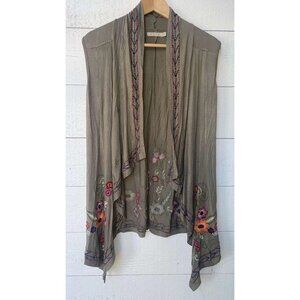 Caite Anthropologie Kiara Embroidered Top Coverup M